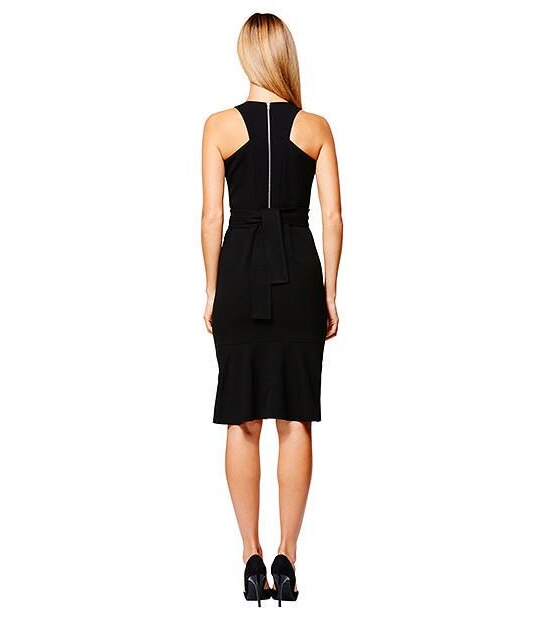 Yours Sincerely Frill Back Dress - Black