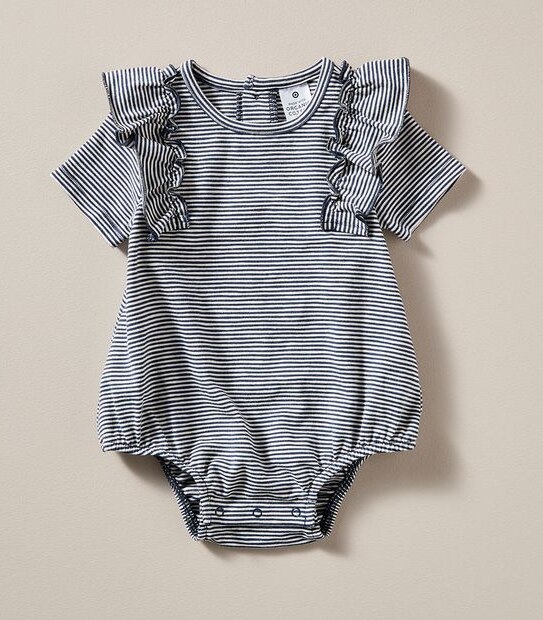 Baby Organic Cotton Frill Bubblesuit