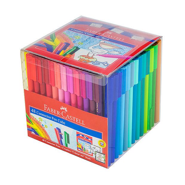 FaberCastell Connector Pen Cube 48 Pack Target Australia