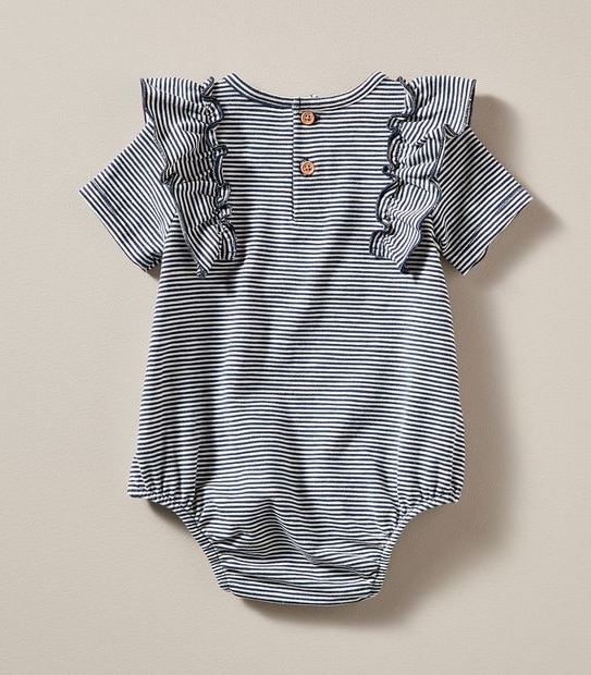 Baby Organic Cotton Frill Bubblesuit