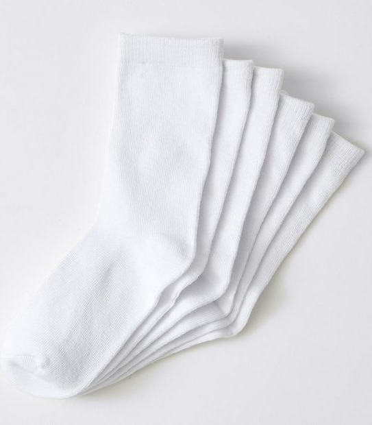 6 Pack Maxx Crew School Socks