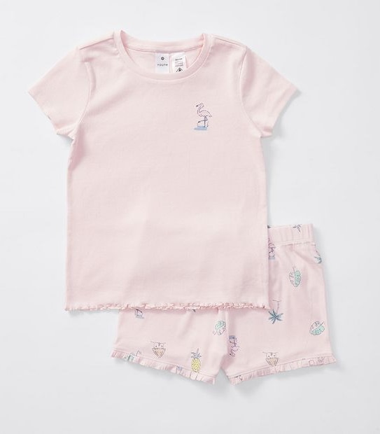 Flamingo Rib Pyjama Set