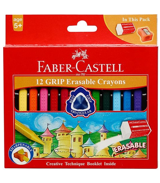 Faber-Castell Erasable Crayon Set - 12 Pack