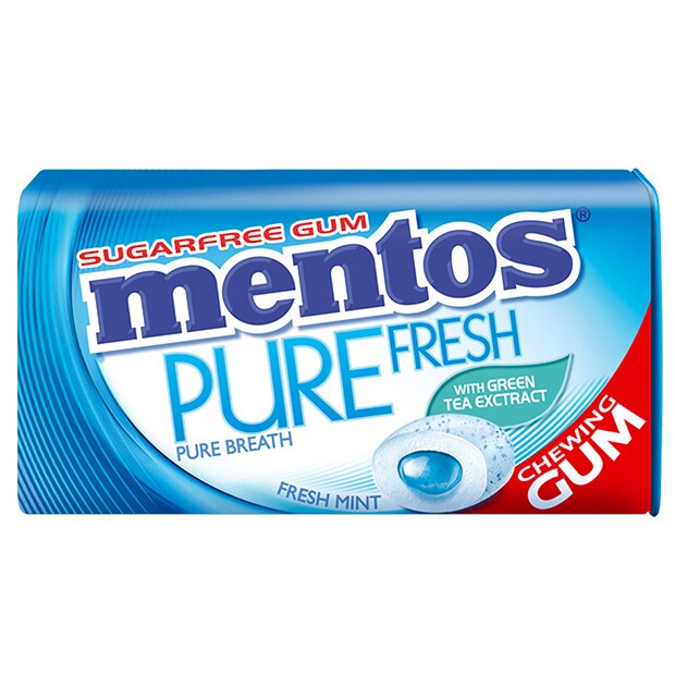 Mentos Pure Fresh Sugarfree Gum Tin Mentos Pure Fresh Sugarfree Gum Tin