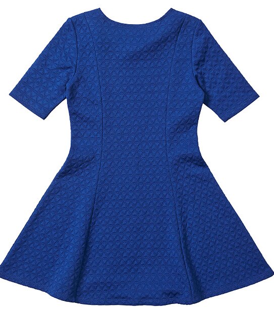Textured Triangle Skater Dress