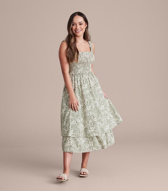 Dannii Minogue Petites Tiered Midi Dress