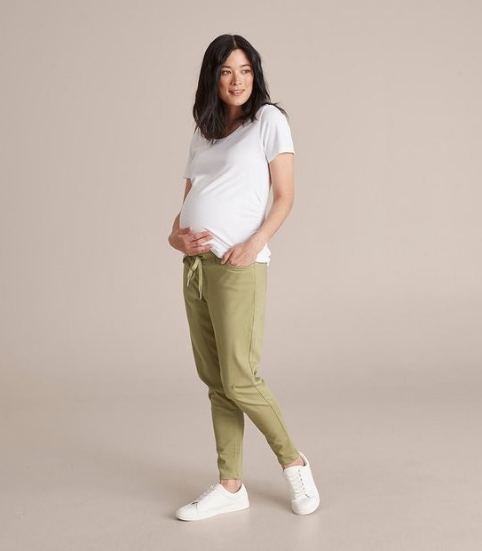 Maternity Stretch Drill Jogger Pants