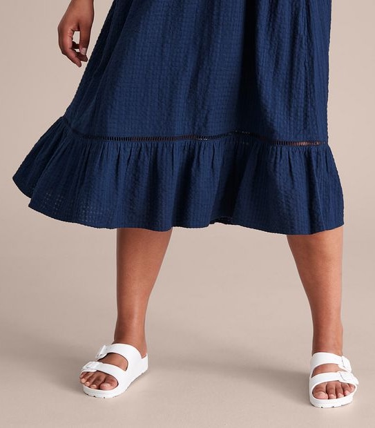 Curve Tiered Woven Maxi Skirt