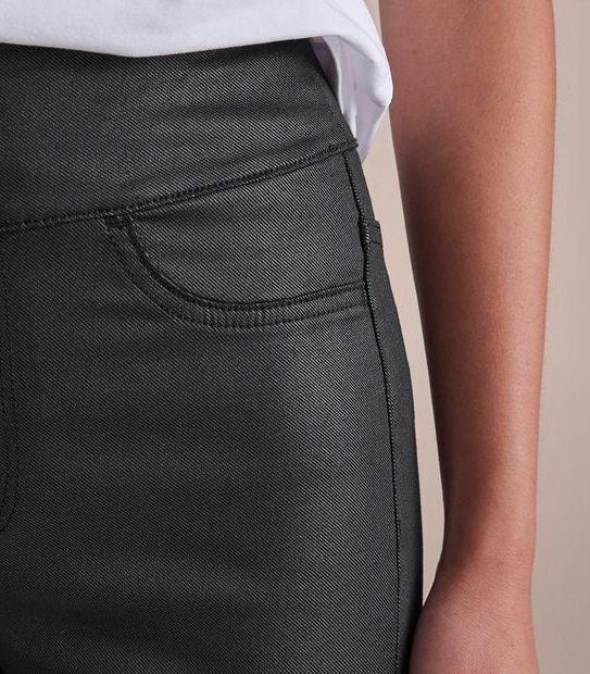 Lydia Coated High Rise Full Length Denim Jeggings 