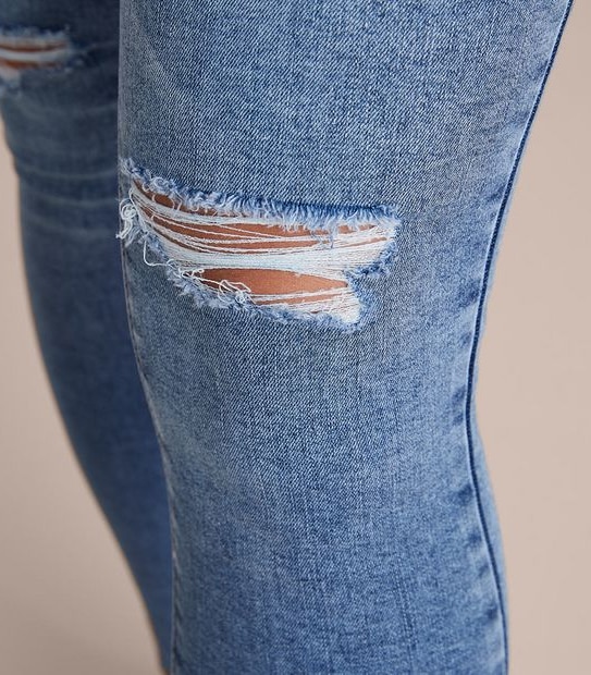 Lily Loves Skinny High Rise Distressed Denim Jeans
