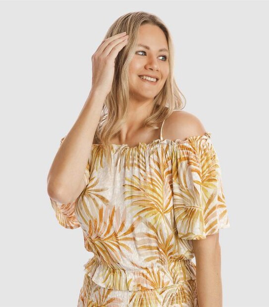 Piping Hot Shoulder Blouse 1 of 6
