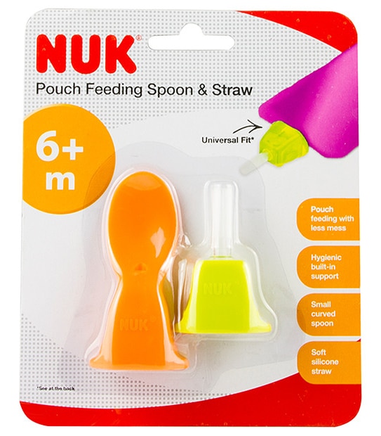 NUK Pouch Feeding Spoon & Straw