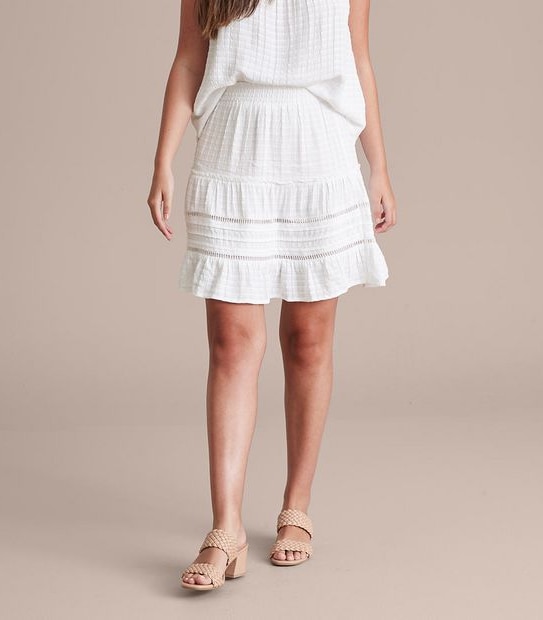 Dannii Minogue Petites Tiered Pintuck Mini Skirt