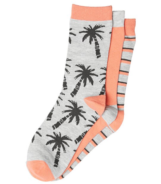 3 Pack Palm Crew Socks