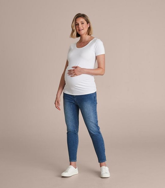 Maternity Denim Jogger Pants