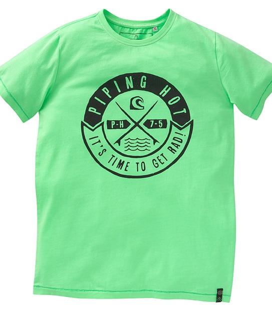 Boys' Piping Hot Print T-Shirt - Fluoro Lime