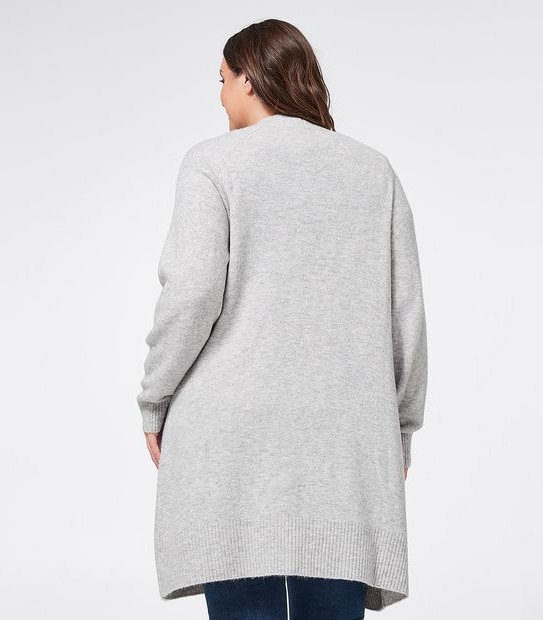 Belle Curve Comfy Cardigan - Grey Marle
