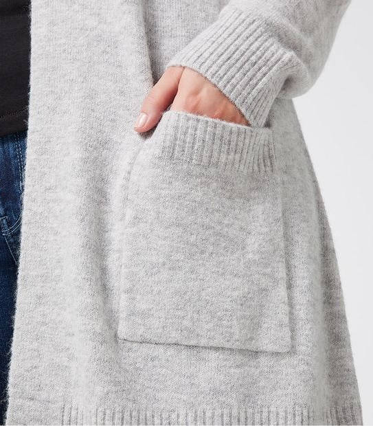 Belle Curve Comfy Cardigan - Grey Marle