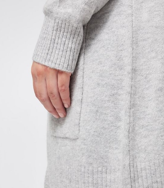 Belle Curve Comfy Cardigan - Grey Marle