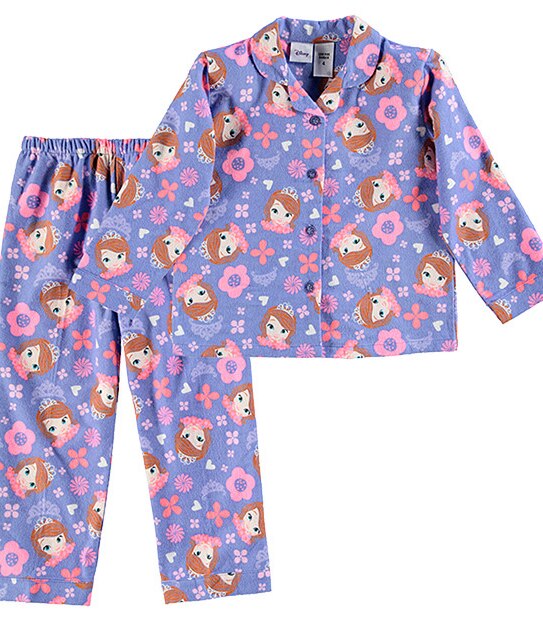 Disney Frozen Sofia The First Flannelette Pyjama Set