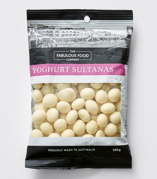 The Fabulous Food Company Yoghurt Sultanas - 180g