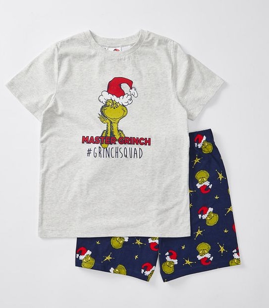 Dr Seuss Master Grinch Matching Pyjamas - Sizes 7-16