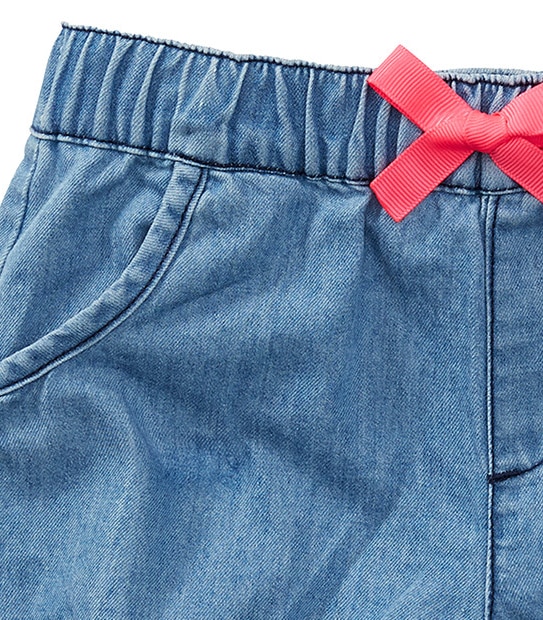 Girls' Chambray Denim Shorts 2 of 3