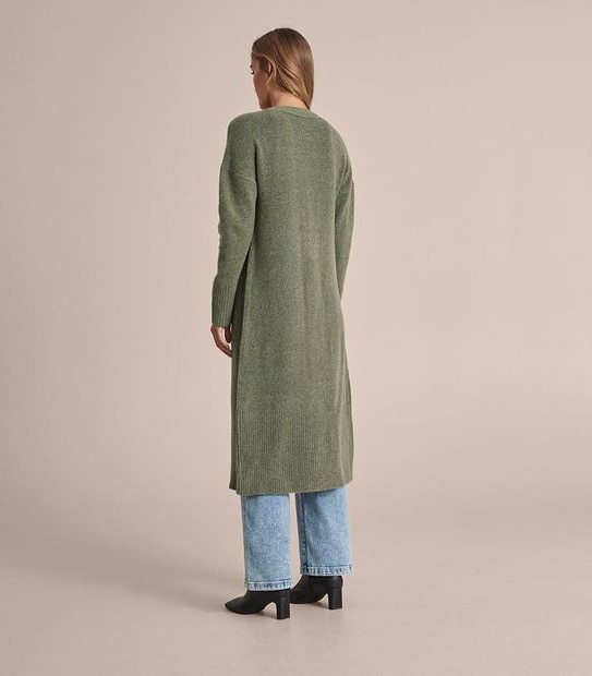 Rib Detail Longline Cardigan