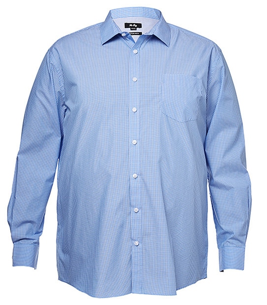 Men's Mr Big Check Shirt - Mid Blue
