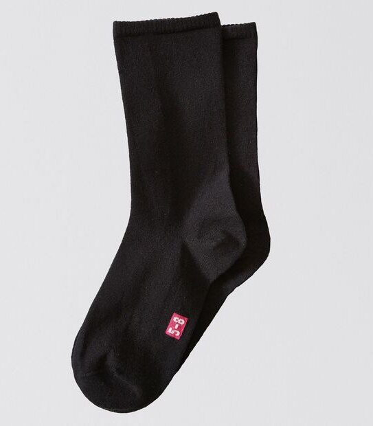2 Pack All Day Fine Socks - Black