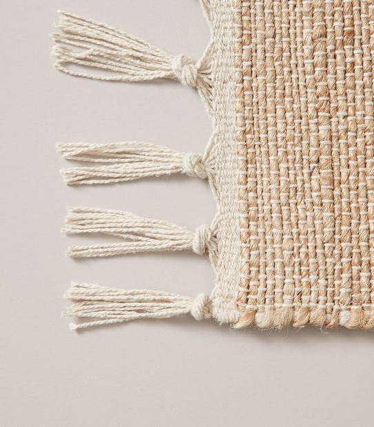 Woven Jute Cotton Fringed Placemat