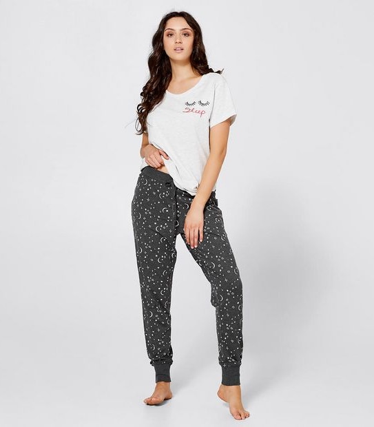 Lily Loves Pyjama Jogger Pants Charcoal Target Australia