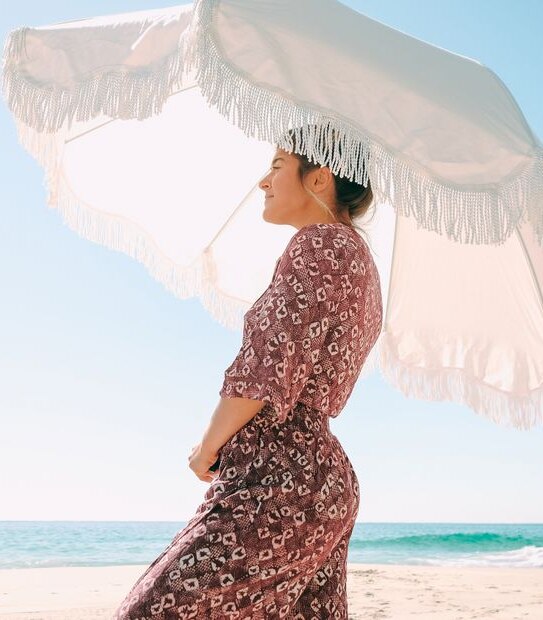 Piping Hot Kimono Sleeve Tie Blouse