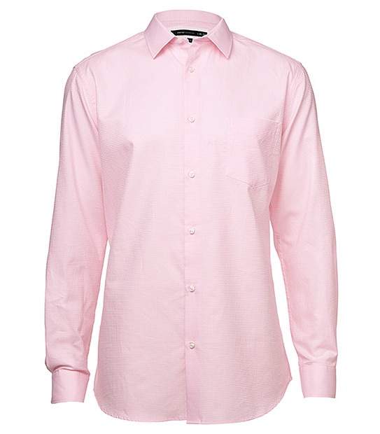 Men's Limited Editions Australian Cotton Pink Mini Check Shirt