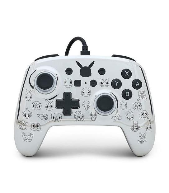 PowerA - Enhanced Wired Controller for Nintendo Switch – Pikachu Black & Silver