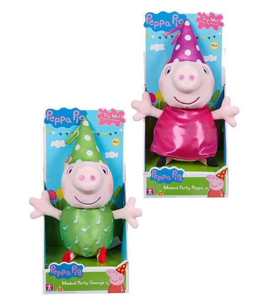 Peppa Pig Musical Party Plush Assorted