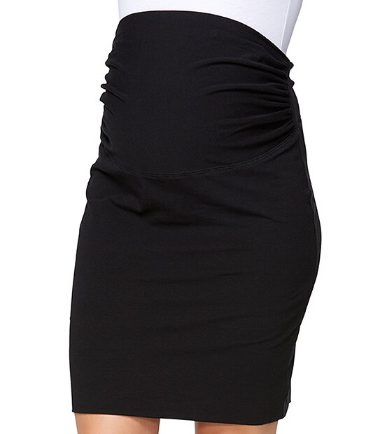 Maternity Double Layer Tube Skirt - Black