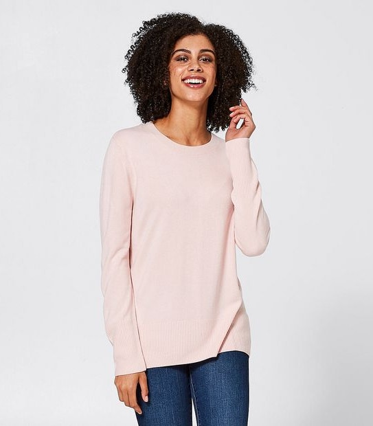 Crew Neck Jumper - Lotus Pink