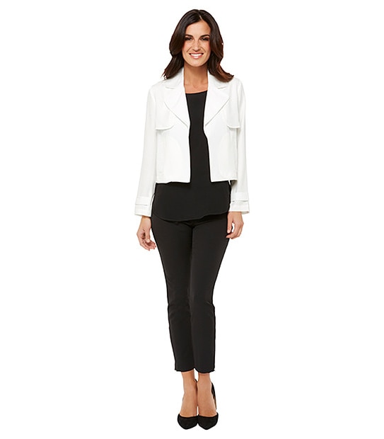 Yours Sincerely Cropped Trench - White