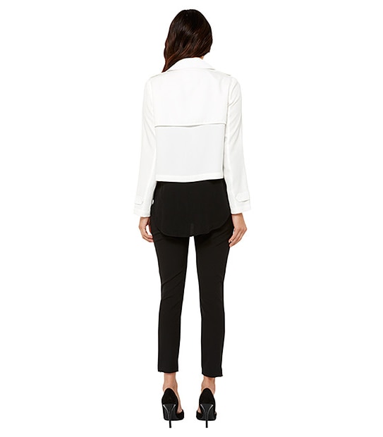 Yours Sincerely Cropped Trench - White