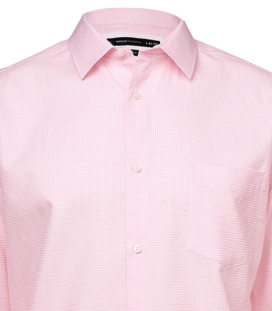 Men's Limited Editions Australian Cotton Pink Mini Check Shirt