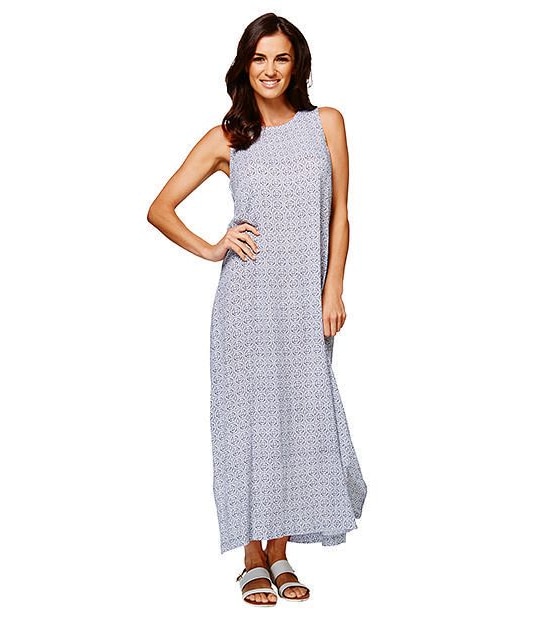Maxi Dress - Geo Tile Print