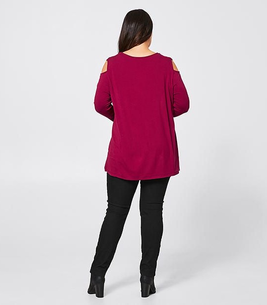 Belle Curve Cold Shoulder Top