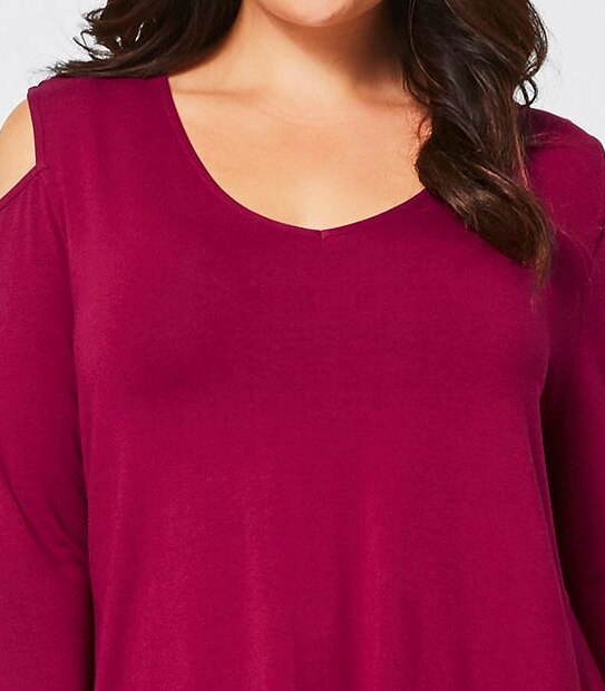 Belle Curve Cold Shoulder Top