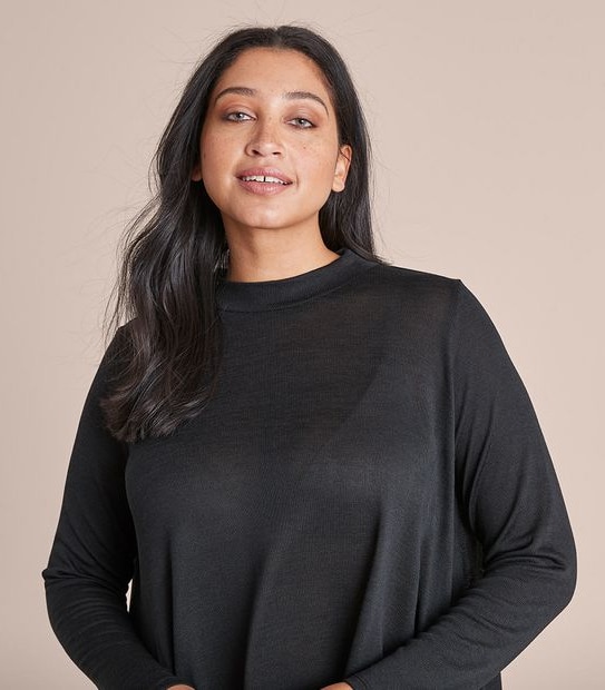 Curve Mock Neck Top