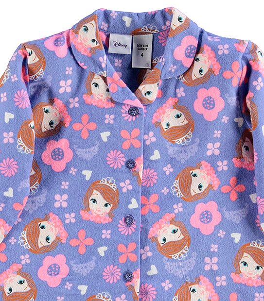 Disney Frozen Sofia The First Flannelette Pyjama Set