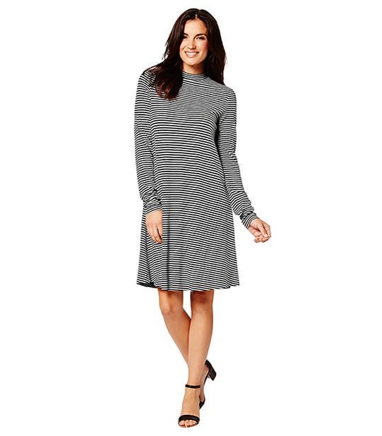 Stripe Swing Dress - Black / Grey 1 of 6