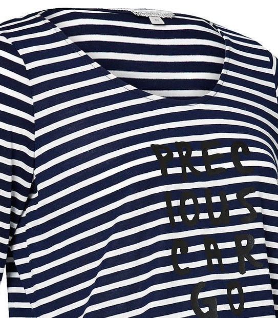Maternity Long Sleeve Print Top - Navy Blue 5 of 5