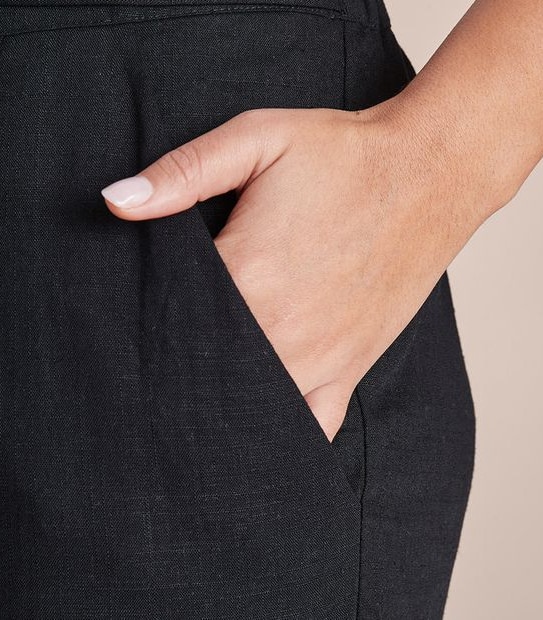Curve Linen Blend Crop Pants