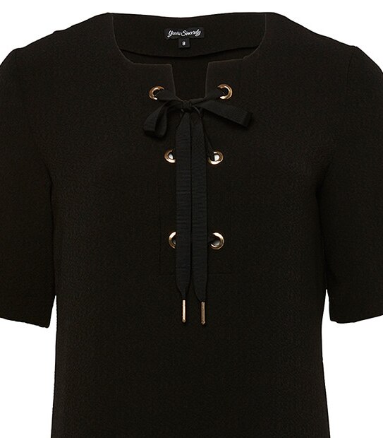 Yours Sincerely Eyelet Dress - Black